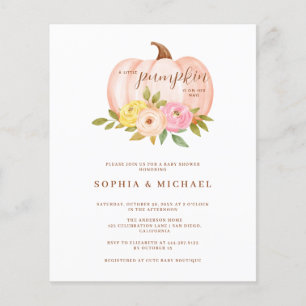 Budget Pumpkin Floral Couples Kinderdusche