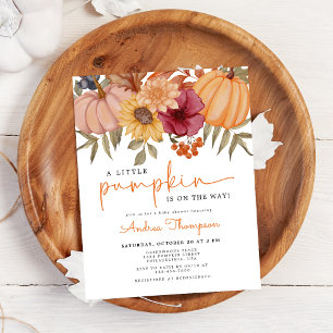 Budget Pumpkin Herbst Blume Pumpkin Baby Dusche Flyer