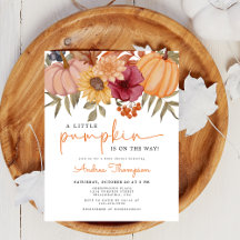 Budget Pumpkin Herbst Floral Pumpkin Baby Dusche