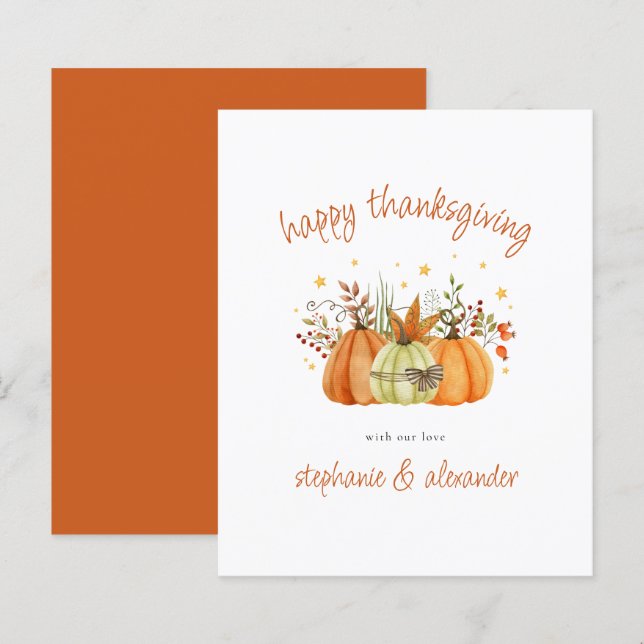 BUDGET Pumpkins Terracotta Happy Thanksgiving (Vorne/Hinten)