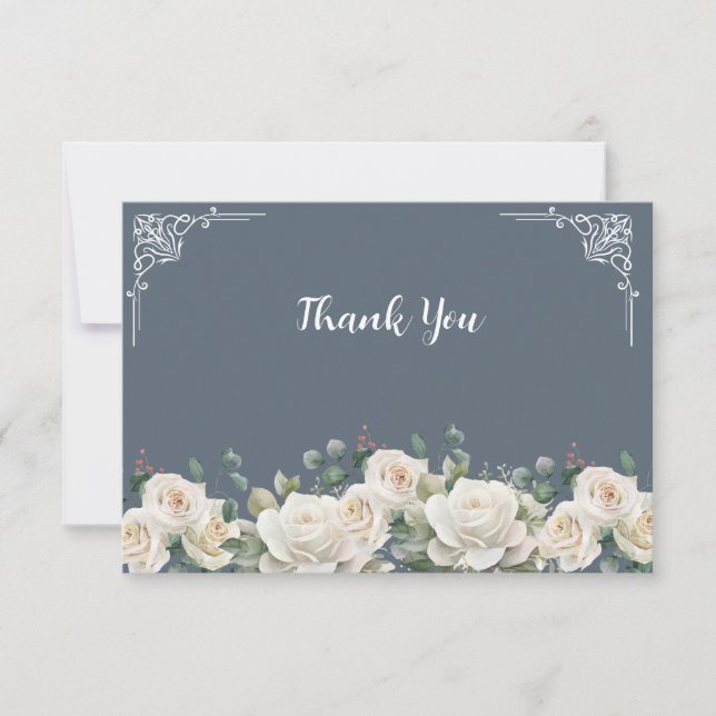 Budget Purple Florals Bridgerton Bridal Shower Dankeskarte (Vorderseite)