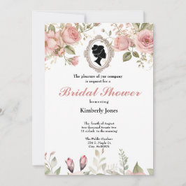 Budget Purple Florals Bridgerton Bridal Shower Einladung