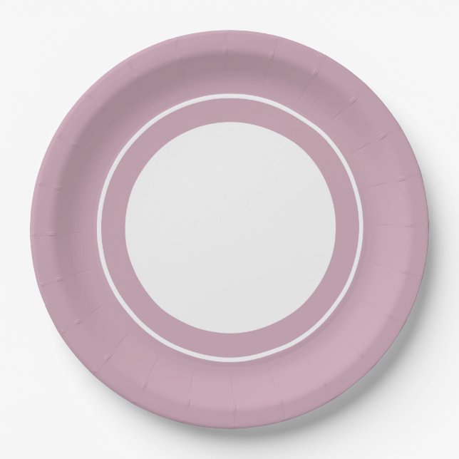 Budget Purple Florals Bridgerton Bridal Shower Pappteller (Vorderseite)