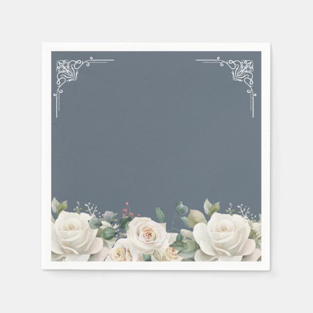 Budget Purple Florals Bridgerton Bridal Shower Serviette (Vorderseite)