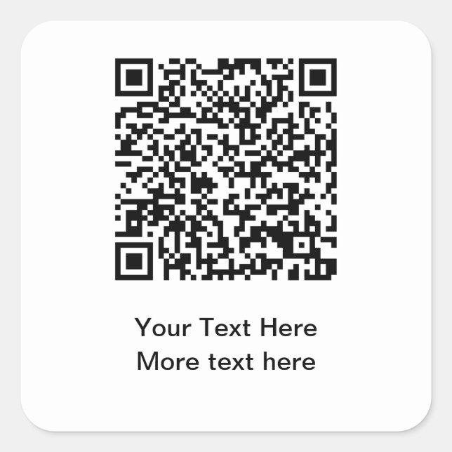 Budget QR Code Big Information Sticker Étiquettes (Devant)