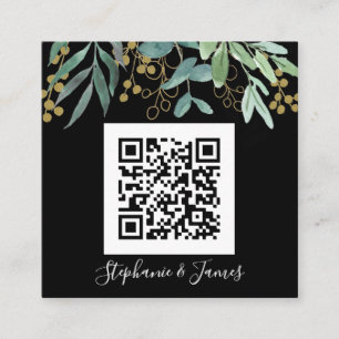 Budget QR Code Eucalyptus Faire-part de mariage no