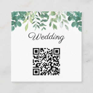 Budget QR Code Faire-part de mariage de verdure