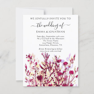 Budget QR CODE Floral Meadow White Marsala Gold