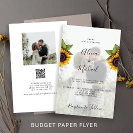 Budget QR CODE Foto Papier Einladung Hochzeit