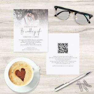 Budget QR Code Foto Skript Einladung Hochzeit