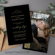 Budget QR-Code Gold schwarzes Foto alle in einer H