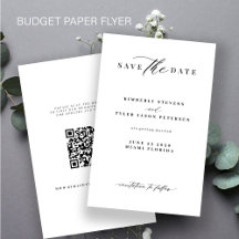 Budget QR Code minimalistische Hochzeit speichern