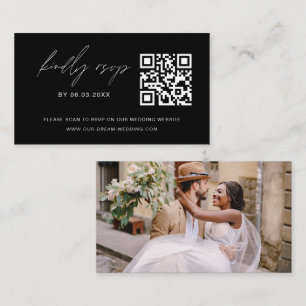 Budget QR Code Minimalistische UAWG Wedding Websit Begleitkarte