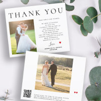 Budget QR CODE Moderne Foto Hochzeit danke