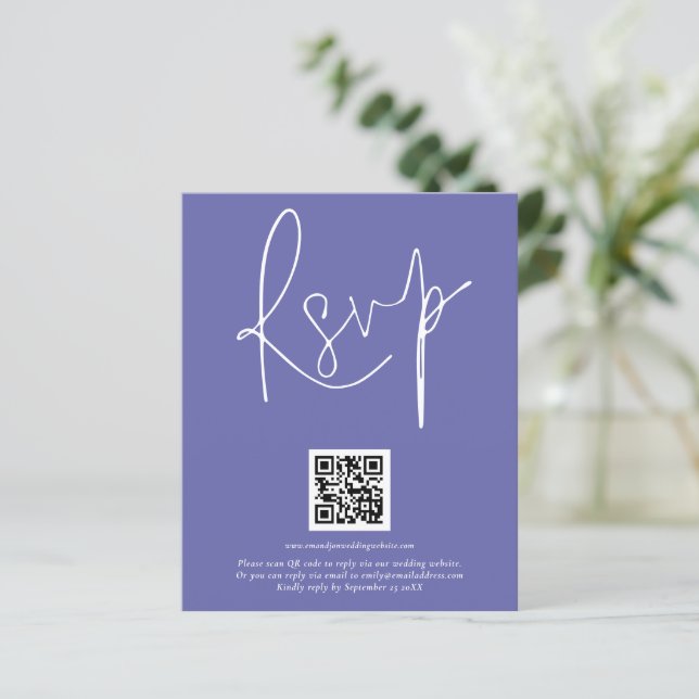 Budget QR Code Skript Hochzeit Blue UAWG (Stehend Vorderseite)