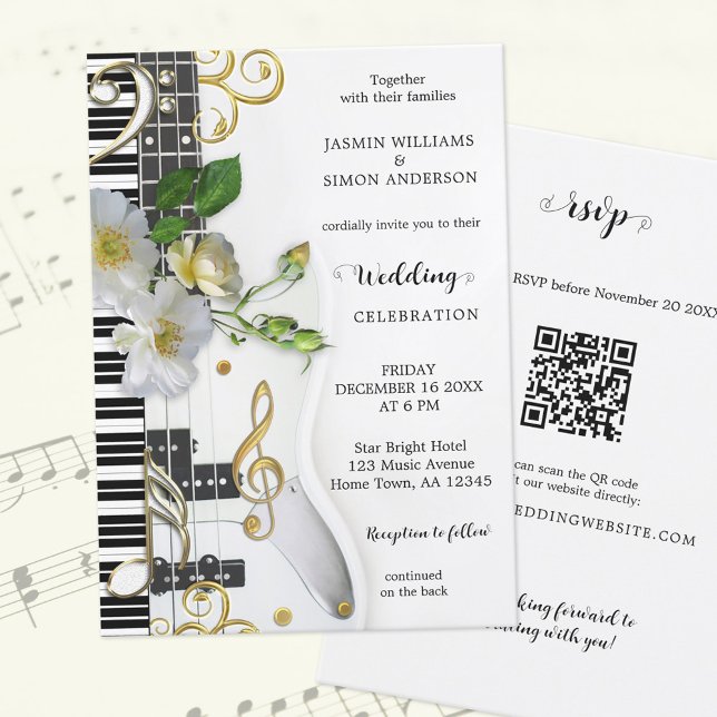 Budget QR UAWG Rose Themed Wedding Einladung (Von Creator hochgeladen)