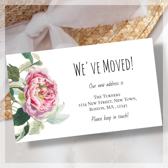 Budget que nous avons déplacé Rose Faire-part cart (Créateur téléchargé)