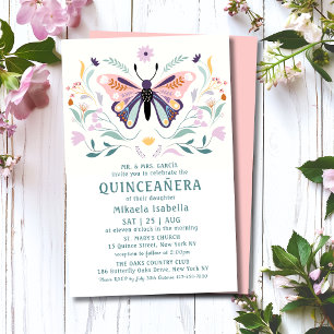 Budget Quinceañera Rosa Lila Schmetterling Floral Flyer
