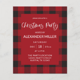 Budget Red Buffalo Kariert Flannel Weihnachtsfeier Flyer