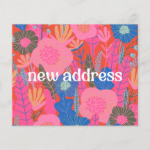 Budget Red Floral Wir haben die neue Zuhause Movin