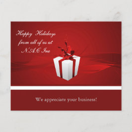 Budget Red Gift Business Holiday Card