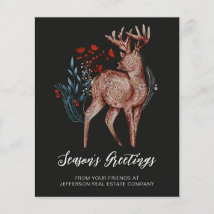 Budget Rentier Nordic Folk Business Holiday Card
