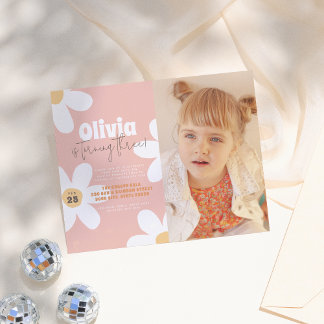 Budget Retro Daisy Groovy Foto Birthday Party