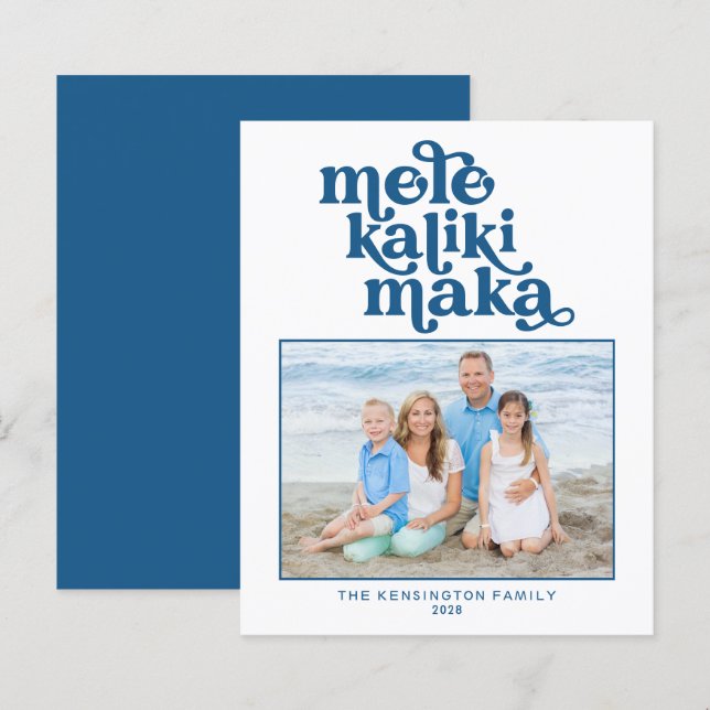 Budget Retro Mele Kalikimaka Weihnachts-Foto (Vorne/Hinten)
