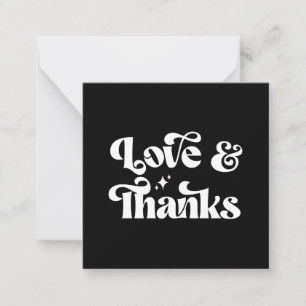 Budget Retro Moderne Liebe und Dank Hochzeit Mitteilungskarte