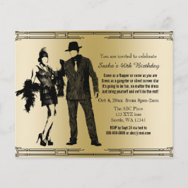 Budget Roaring 20 flapper Girl Gangster Einladung