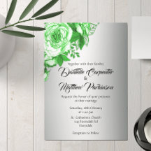 Budget Romantische grüne Rose Hochzeitsempfehlung