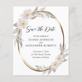 Budget Rosa Blumenblätterung Save the Date
