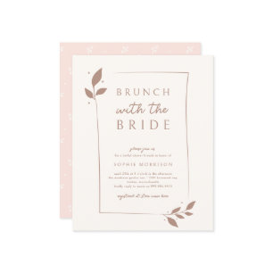 Budget Rosa Botanisches Brunch Brautparty