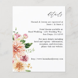 Budget Rosa & Pfirsichblüten & Grünflächen Details Flyer