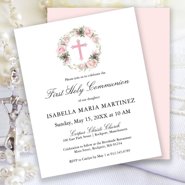 Budget Rosa Rose Floral Erste Heilige Kommune (Von Creator hochgeladen)