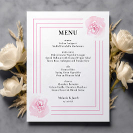 Budget Rosa Rose Hochzeitsmenü