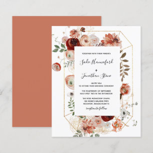 Budget Rosa Terracotta Blumenzwiebeleinladung