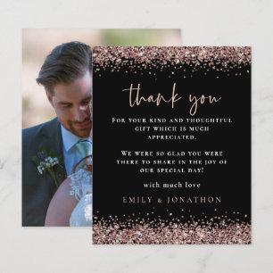 Budget Rose Glitzer Foto Hochzeit Black Dank
