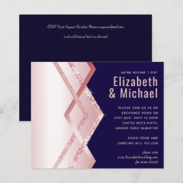 Budget Rose Gold Art Deco Foil Look Marine Hochzei