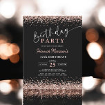 Budget Rose Gold Black jedes Alter 30. Geburtstag Flyer<br><div class="desc">Feiern Sie stilvoll mit der Budget Rose Gold Black jedes Alter 30. Geburtstag Einladung. Mit einem glamourösen Gold-Glitzer-Design in der Rose und einem kühnen schwarzen Hintergrund ist diese elegante und dennoch erschwingliche Einladung perfekt, um Ihren Meilenstein bei Ihrem Geburtstag mit Raffinesse zu markieren. Ideal für eine stilvolle Feier ohne das...</div>