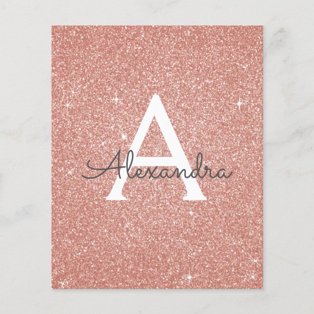 Budget Rose Gold Glitzer 13. Dreizehn Geburtstag Flyer (Vorne)