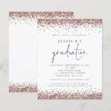 Budget Rose Gold Glitzer 2024 Abschluss