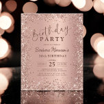 Budget Rose Gold Glitzer 30. Geburtstag Einladung<br><div class="desc">Feiern Sie Ihren 30. Geburtstag stilvoll mit der Budget Rose Gold Glitzer 30. Geburtstag Einladung! Dieses elegante und dennoch erschwingliche Angebot besticht durch ein wunderschönes Golddesign-Design in der Rose, das ideal für diejenigen ist, die eine Touch Glamour zu ihrem Geburtstag hinzufügen möchten, ohne zu viel Geld auszugeben. Es ist eine...</div>