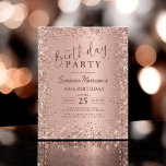 Budget Rose Gold Glitzer 40. Geburtstag Einladung<br><div class="desc">Machen Sie Ihre 40. Geburtstagsfeier mit der Budget Rose Gold Glitzer 40. Geburtstag Einladung! Dieses erschwingliche Angebot besticht durch ein edles Gold-Glitzer-Design der Rose, das Ihrem besonderen Tag eine Touch Eleganz verleiht, ohne die Bank zu brechen. Ideal für alle, die ihren Meilenstein Geburtstag mit einer stilvollen und preiswerten Touch feiern...</div>
