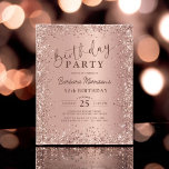 Budget Rose Gold Glitzer 50. Geburtstag Einladung<br><div class="desc">Feiern Sie ein halbes Jahrhundert Leben mit der Budget Rose Gold Glitzer 50. Geburtstag Einladung! Dieses erschwingliche und dennoch auffällige Design verbindet die Schönheit des Goldenen Glitzer der Rose mit einem stilvollen und eleganten Layout und eignet sich ideal für diejenigen, die ihren 50. Geburtstag stilvoll feiern möchten, ohne zu viel...</div>