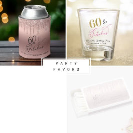 Budget Rose Gold Glitzer 60. Geburtstag Einladung Flyer