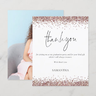 Budget Rose Gold Glitzer Abschluss Vielen Dank