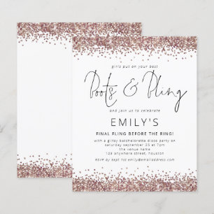 BUDGET Rose Gold Glitzer Bachelorette