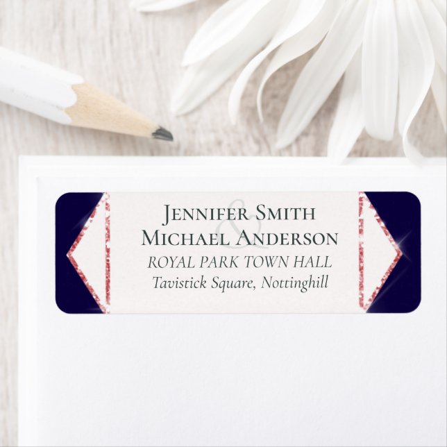Budget Rose Gold Glitzer Foil Look Hochzeit (Insitu)