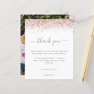 Budget Rose Gold Glitzer Foto Hen Party Vielen Dan